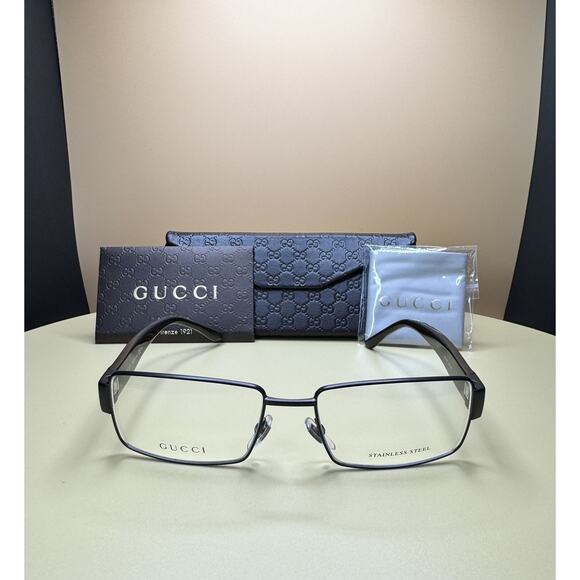 NEW GUCCI Eyeglasses GG 2217 L13 55-16 135 Cocoa Brown Frame w/Clear Demo Lenses - Picture 1 of 14